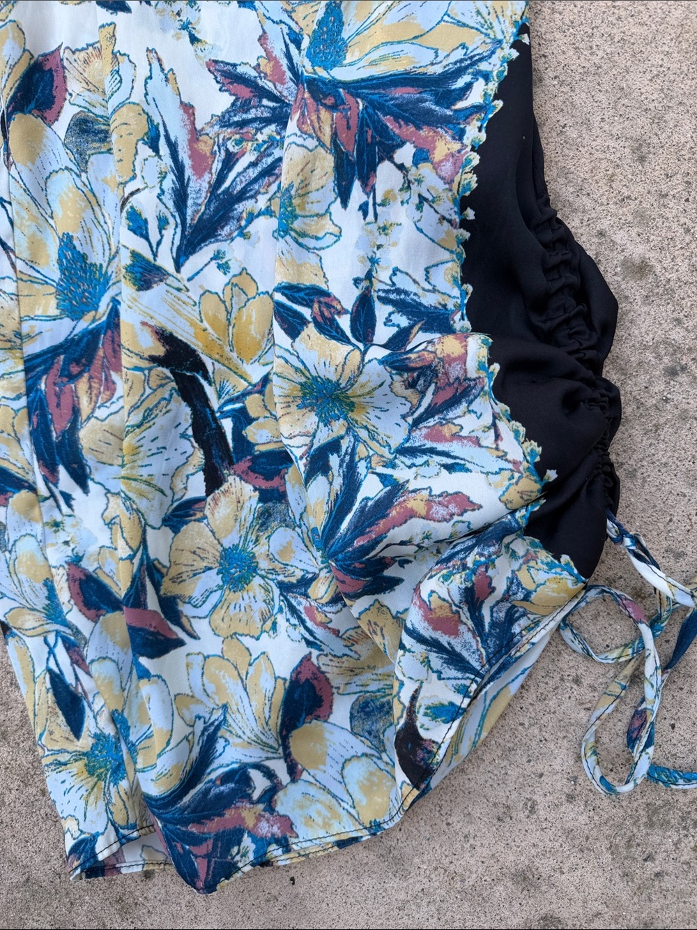 Free People Intimately Blue Floral Harem Baggy Pant Women's Size M - Picture 3 of 9